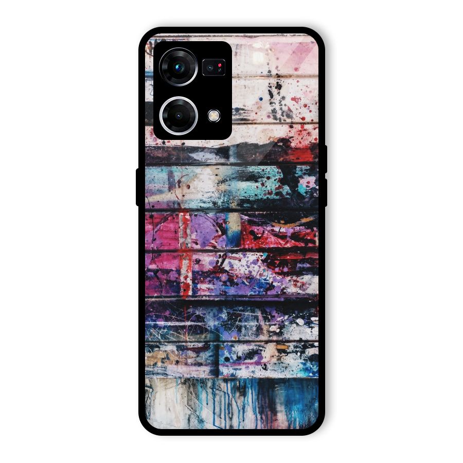Classic Art Splash Glass Back Case for Oppo F21 Pro 4G