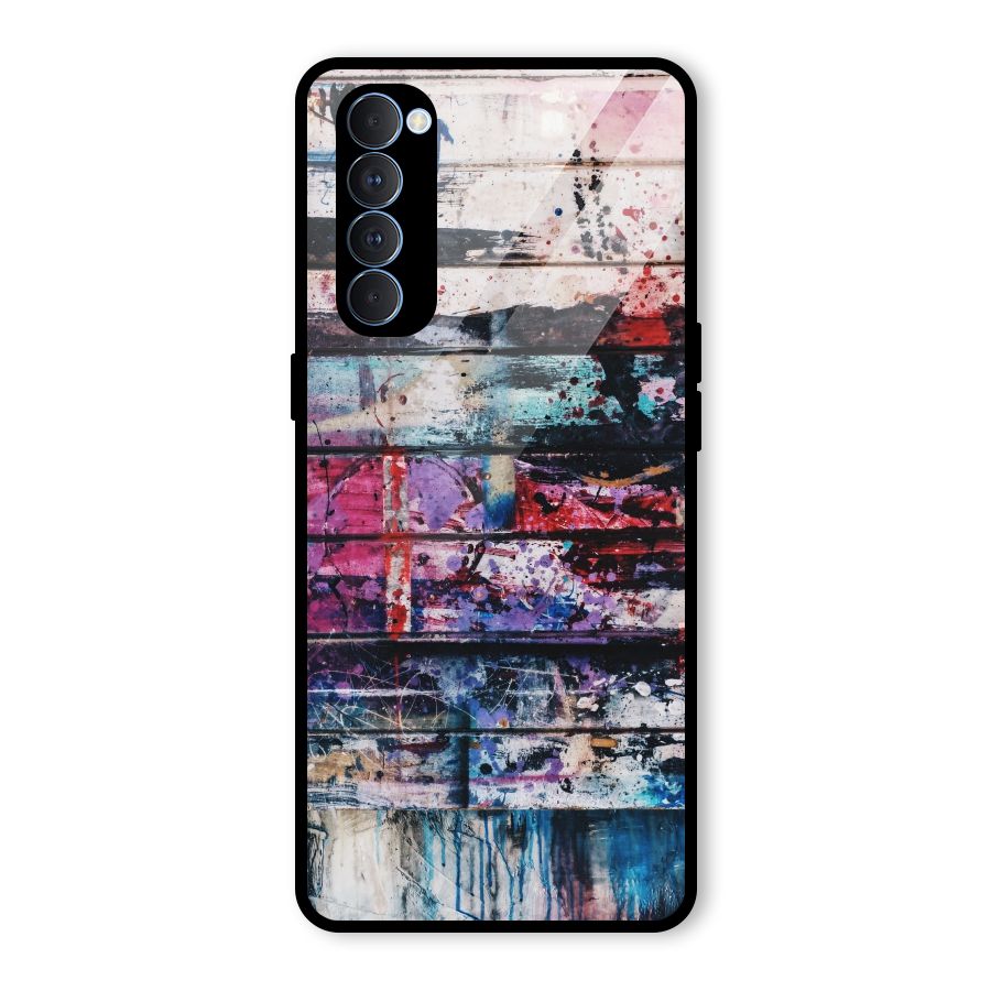 Classic Art Splash Glass Back Case for Oppo Reno4 Pro