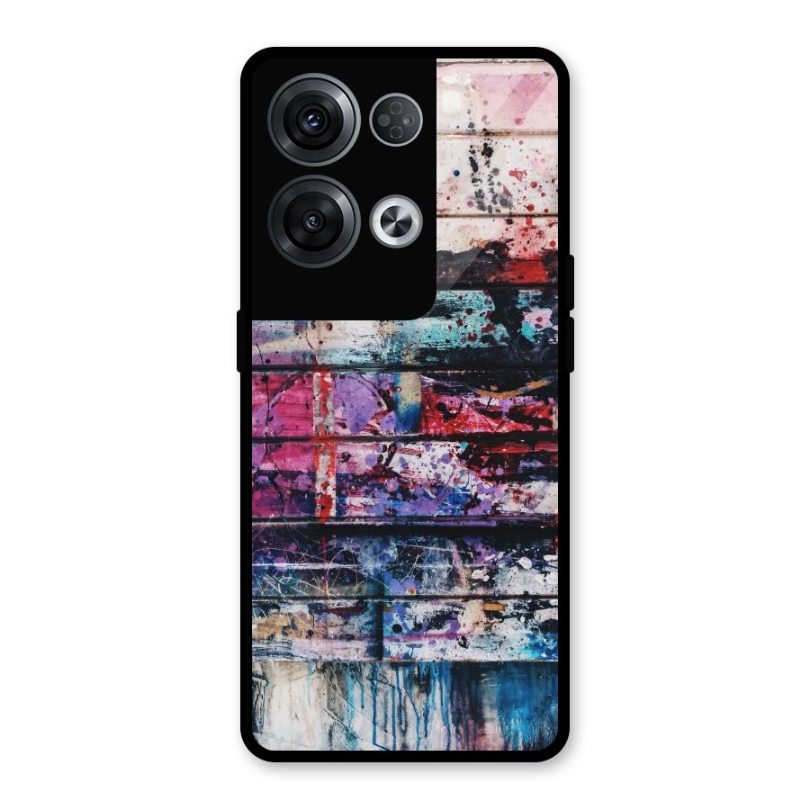 Classic Art Splash Glass Back Case for Oppo Reno8 Pro 5G