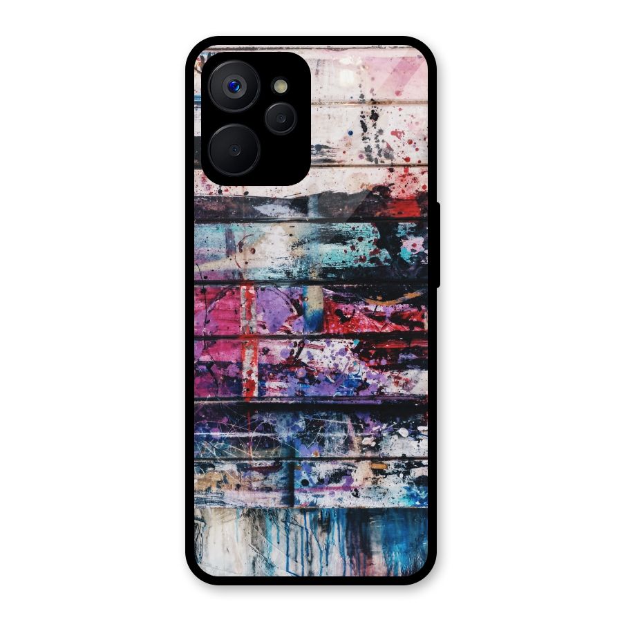Classic Art Splash Glass Back Case for Realme 9i 5G