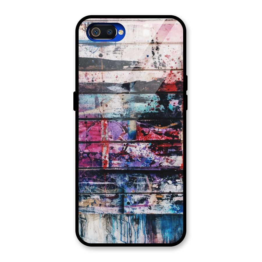 Classic Art Splash Glass Back Case for Realme C2