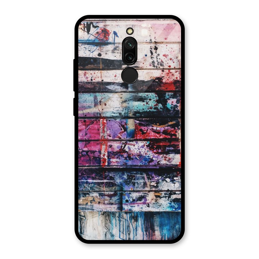 Classic Art Splash Glass Back Case for Redmi 8