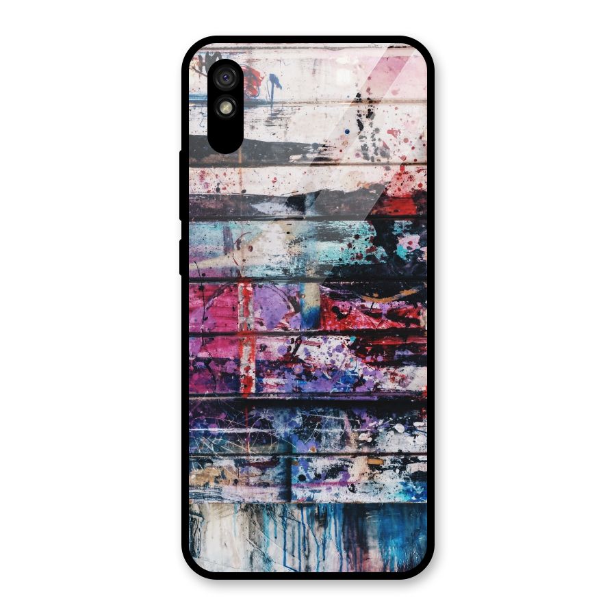 Classic Art Splash Glass Back Case for Redmi 9A