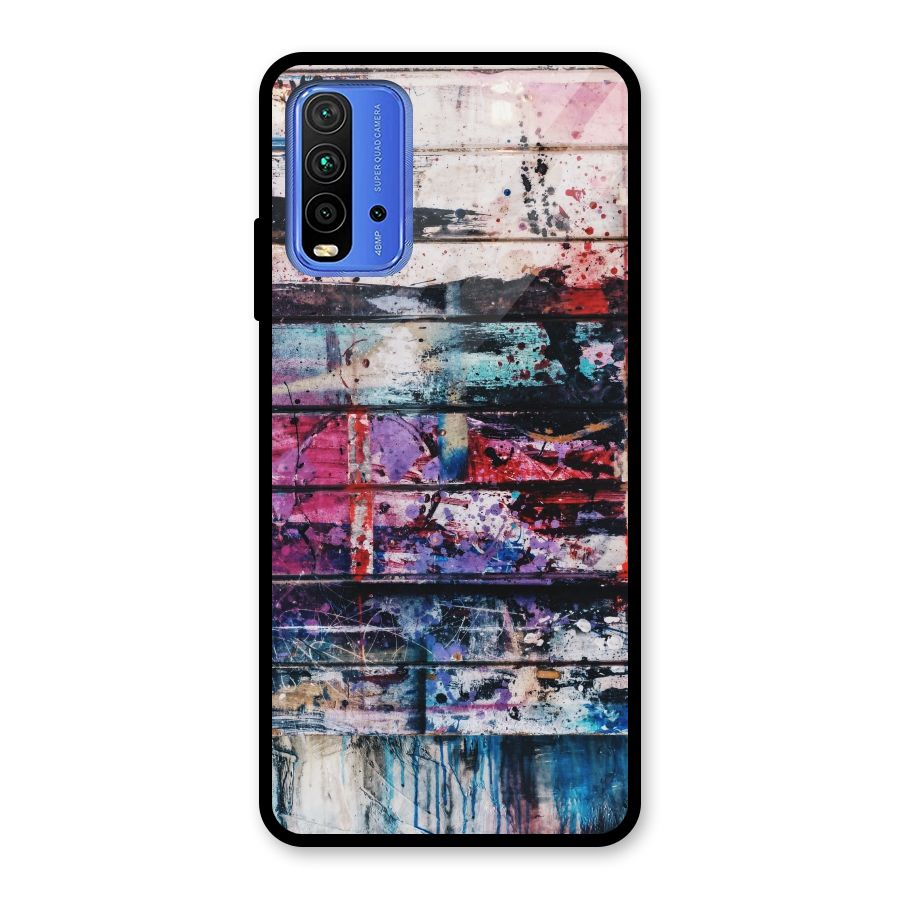 Classic Art Splash Glass Back Case for Redmi 9 Power