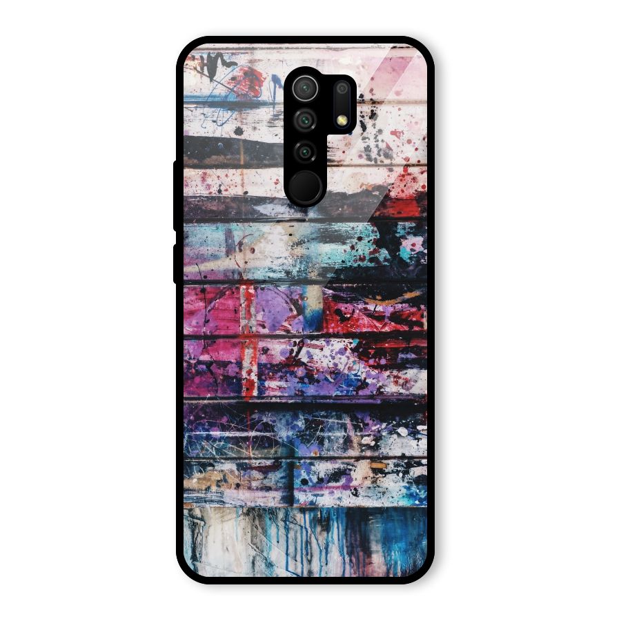 Classic Art Splash Glass Back Case for Redmi 9 Prime