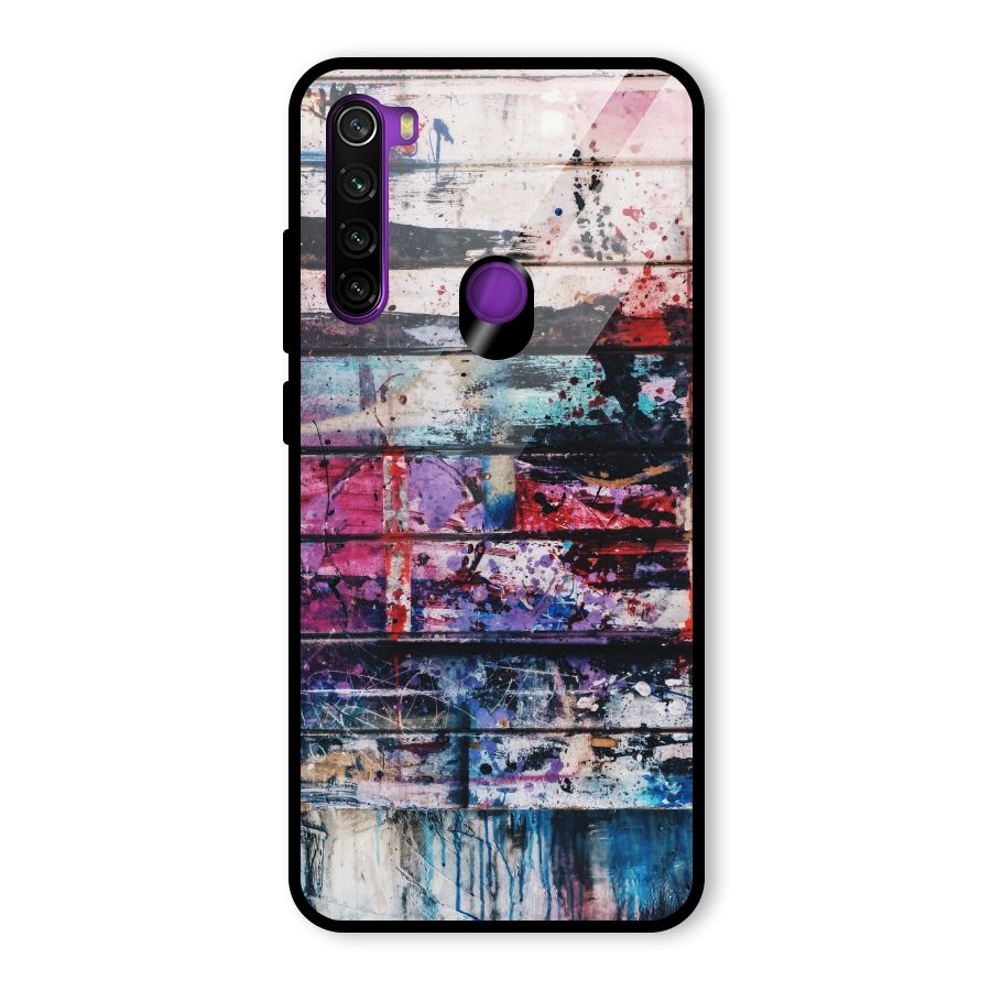 Classic Art Splash Glass Back Case for Redmi Note 8