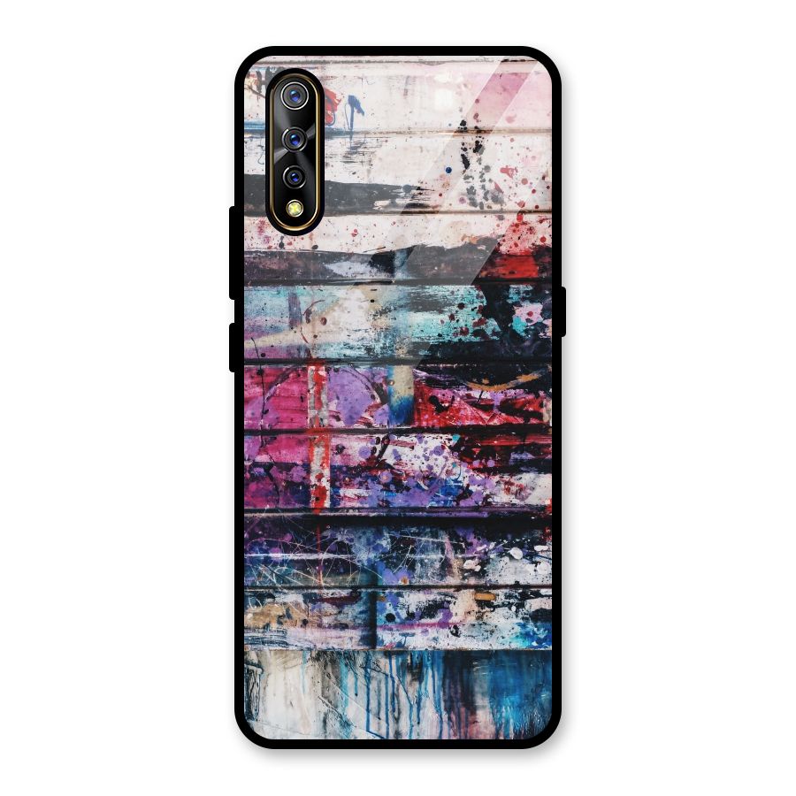 Classic Art Splash Glass Back Case for Vivo S1