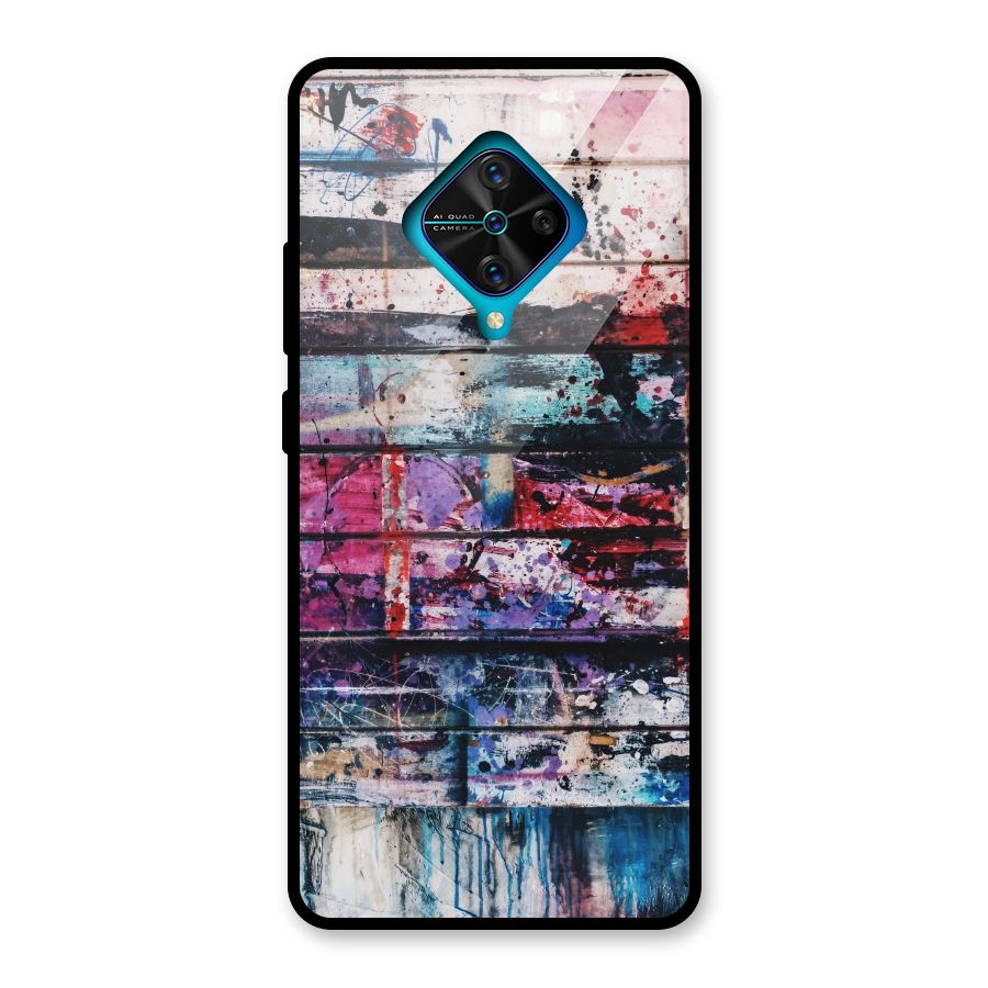 Classic Art Splash Glass Back Case for Vivo S1 Pro