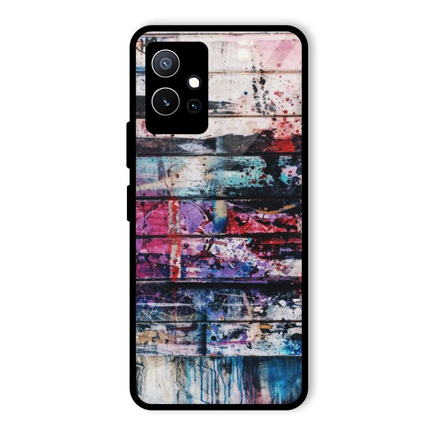Classic Art Splash Glass Back Case for Vivo T1 5G