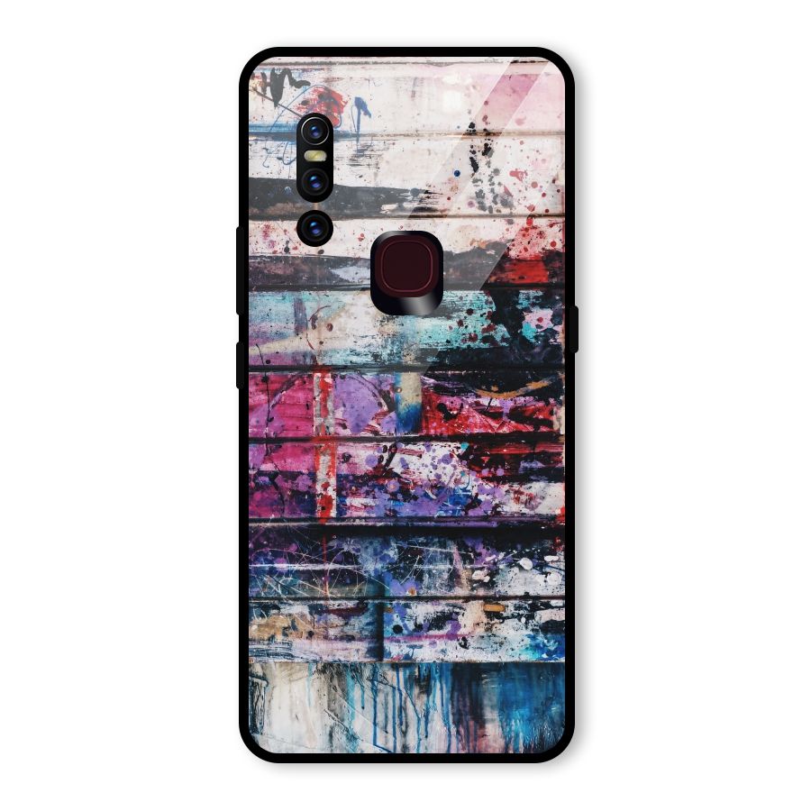 Classic Art Splash Glass Back Case for Vivo V15