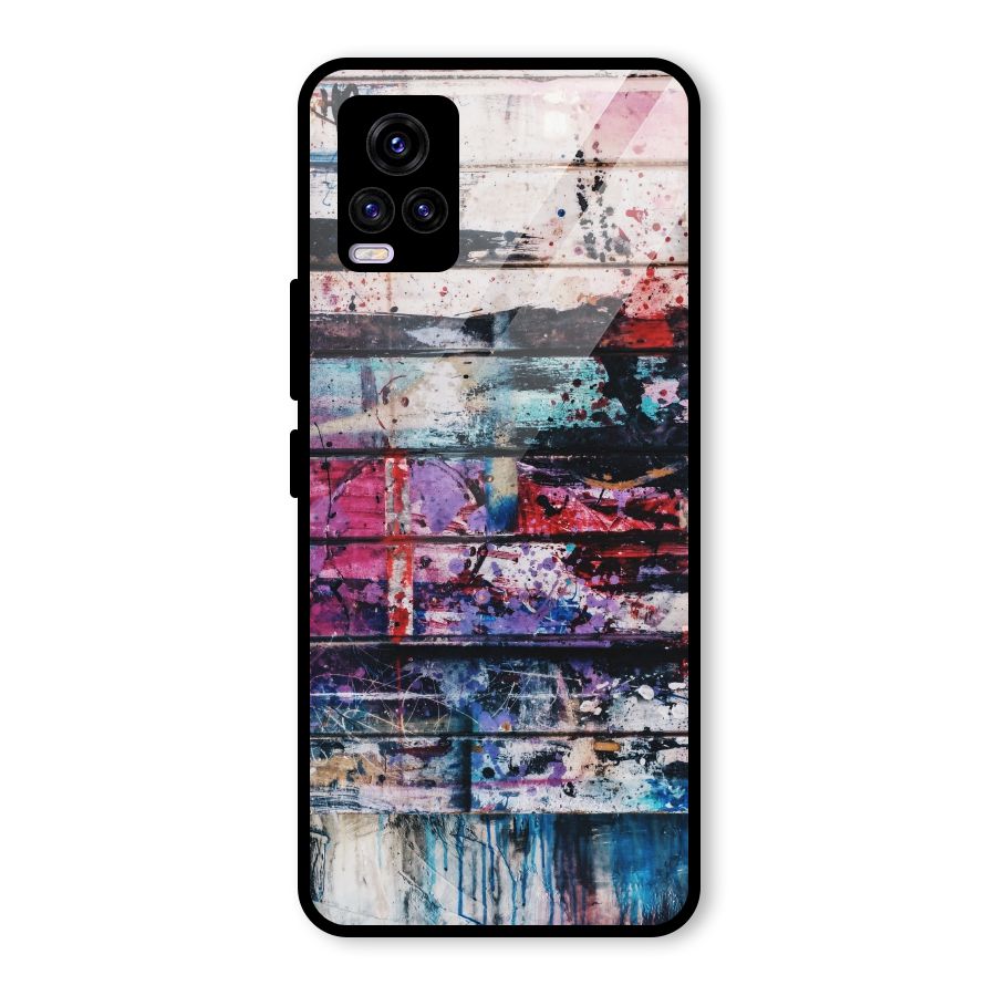 Classic Art Splash Glass Back Case for Vivo V20