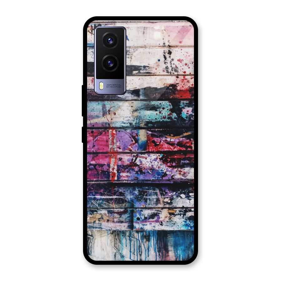 Classic Art Splash Glass Back Case for Vivo V21e 5G