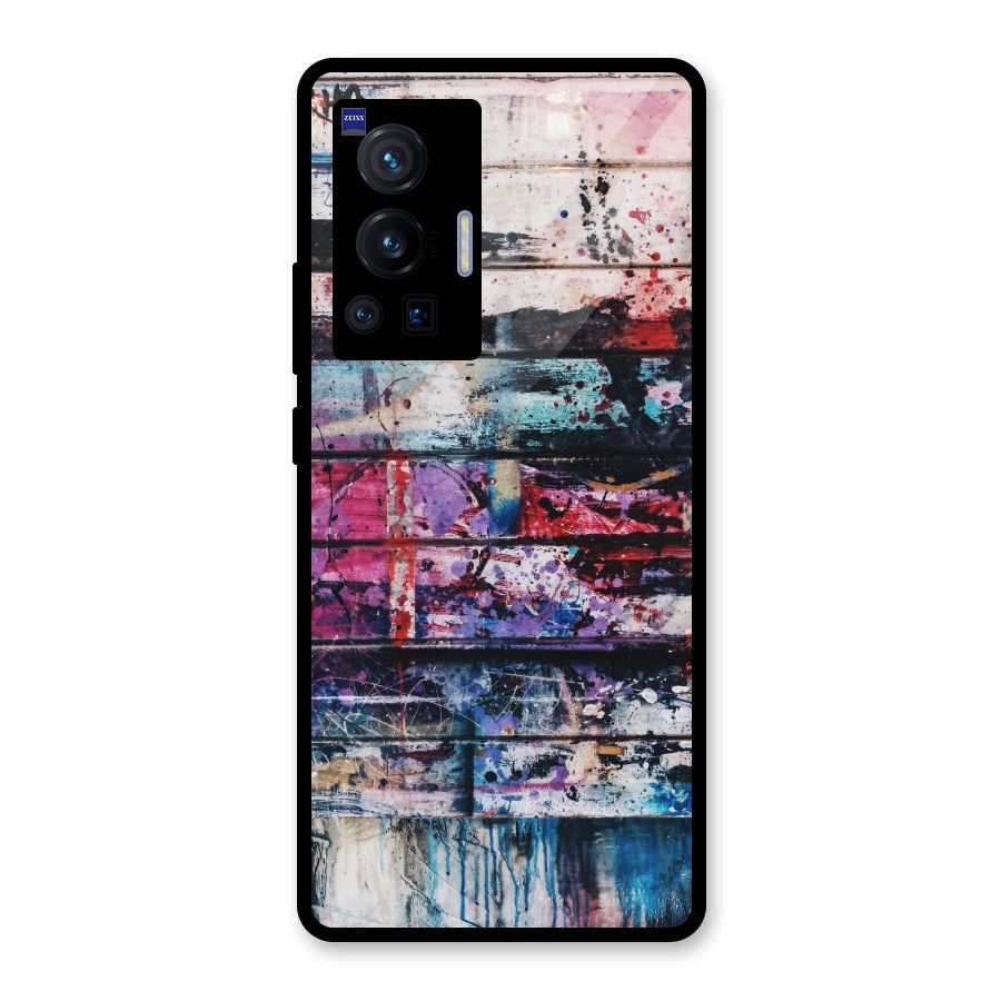 Classic Art Splash Glass Back Case for Vivo X70 Pro
