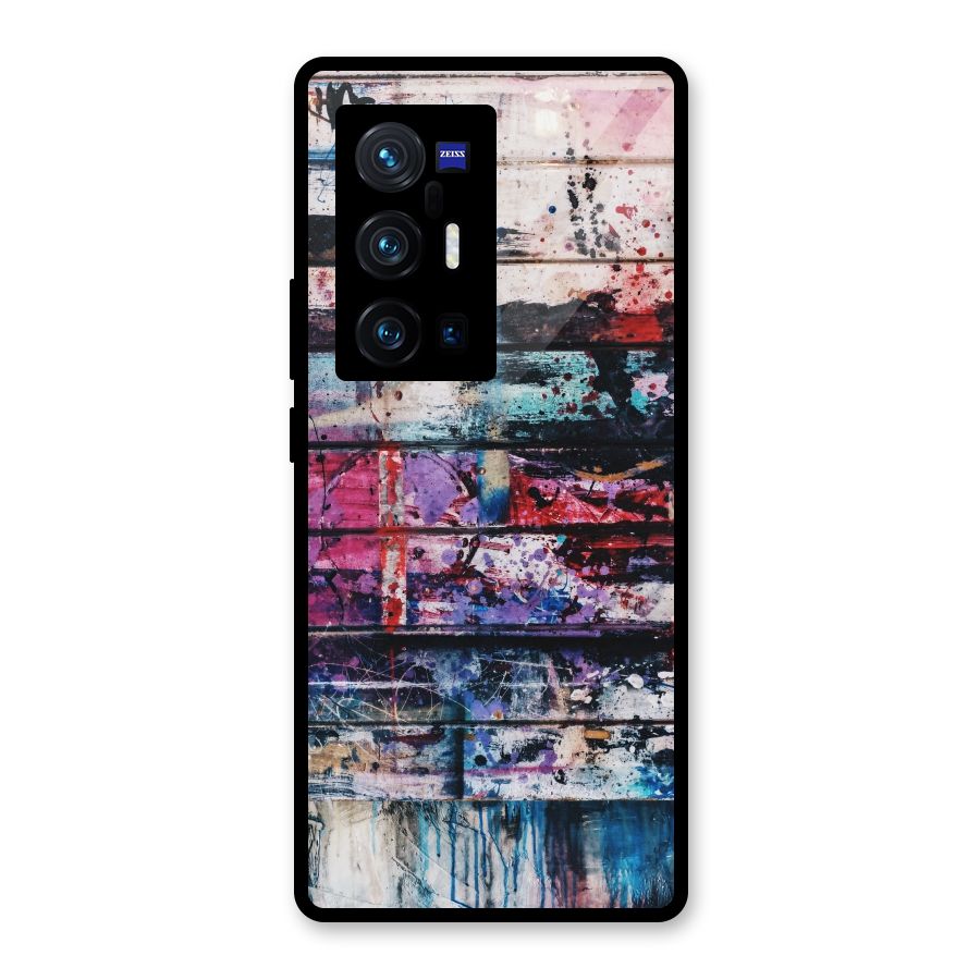Classic Art Splash Glass Back Case for Vivo X70 Pro Plus