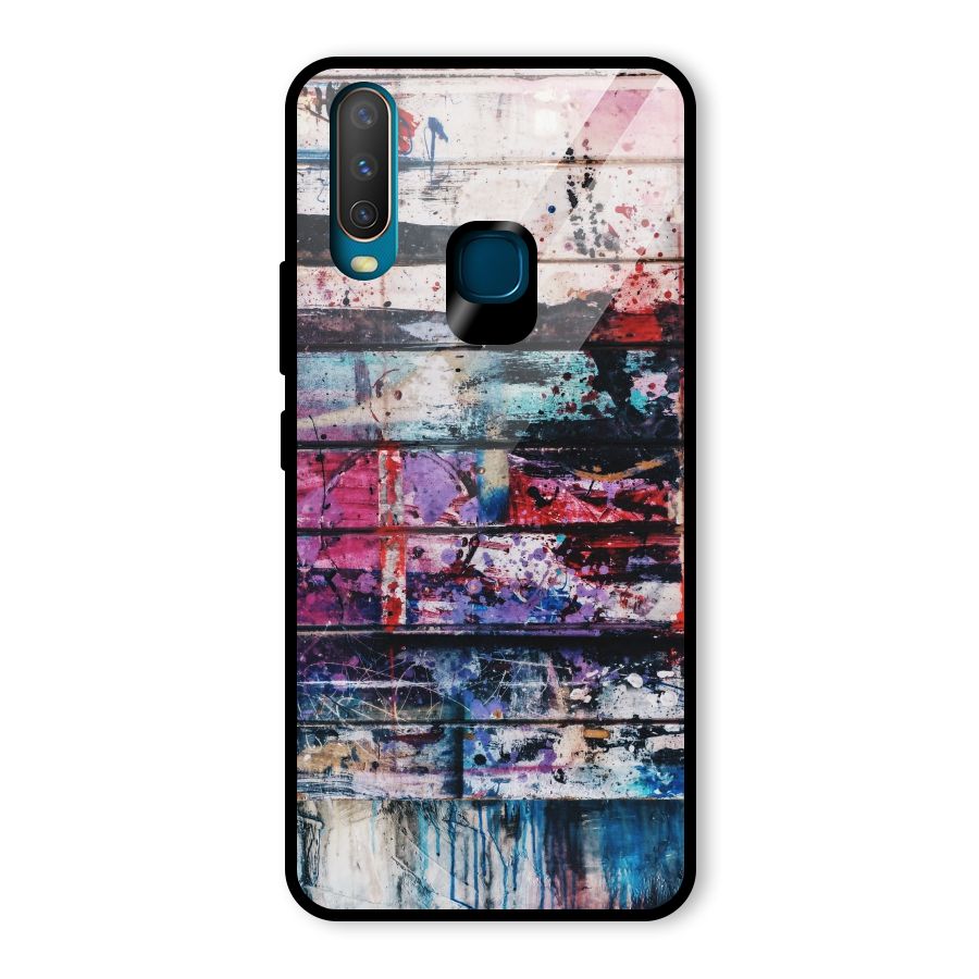 Classic Art Splash Glass Back Case for Vivo Y17