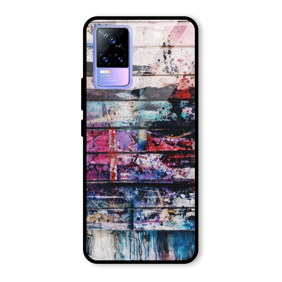 Classic Art Splash Glass Back Case for Vivo Y73