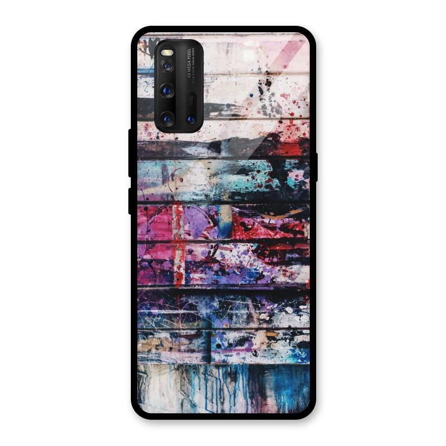 Classic Art Splash Glass Back Case for Vivo iQOO 3