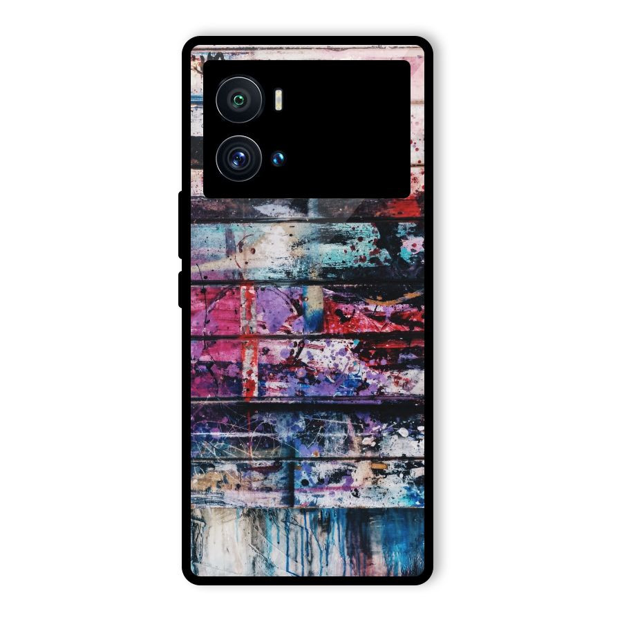 Classic Art Splash Glass Back Case for Vivo iQOO 9 Pro