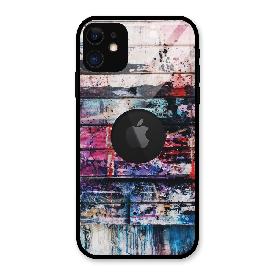 Classic Art Splash Glass Back Case for iPhone 11 Logo Cut