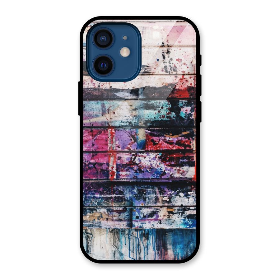 Classic Art Splash Glass Back Case for iPhone 12 Mini