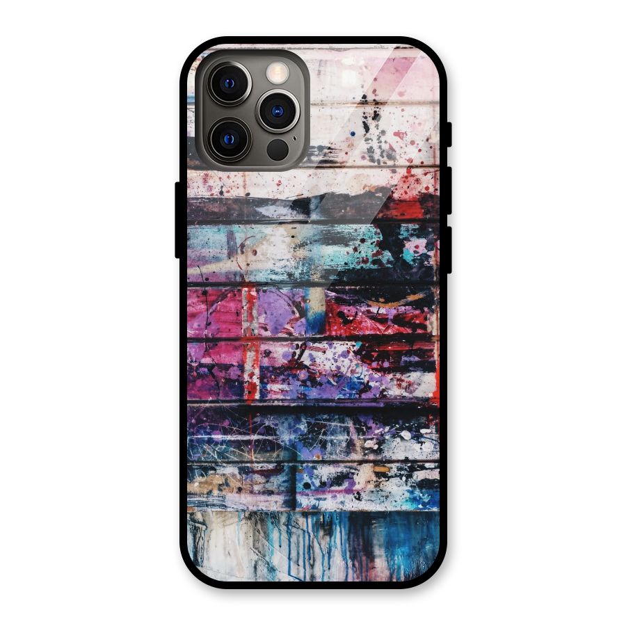 Classic Art Splash Glass Back Case for iPhone 12 Pro