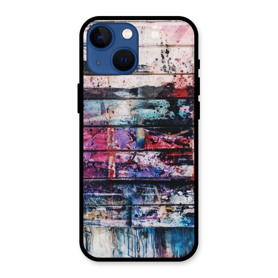 Classic Art Splash Glass Back Case for iPhone 13 Mini