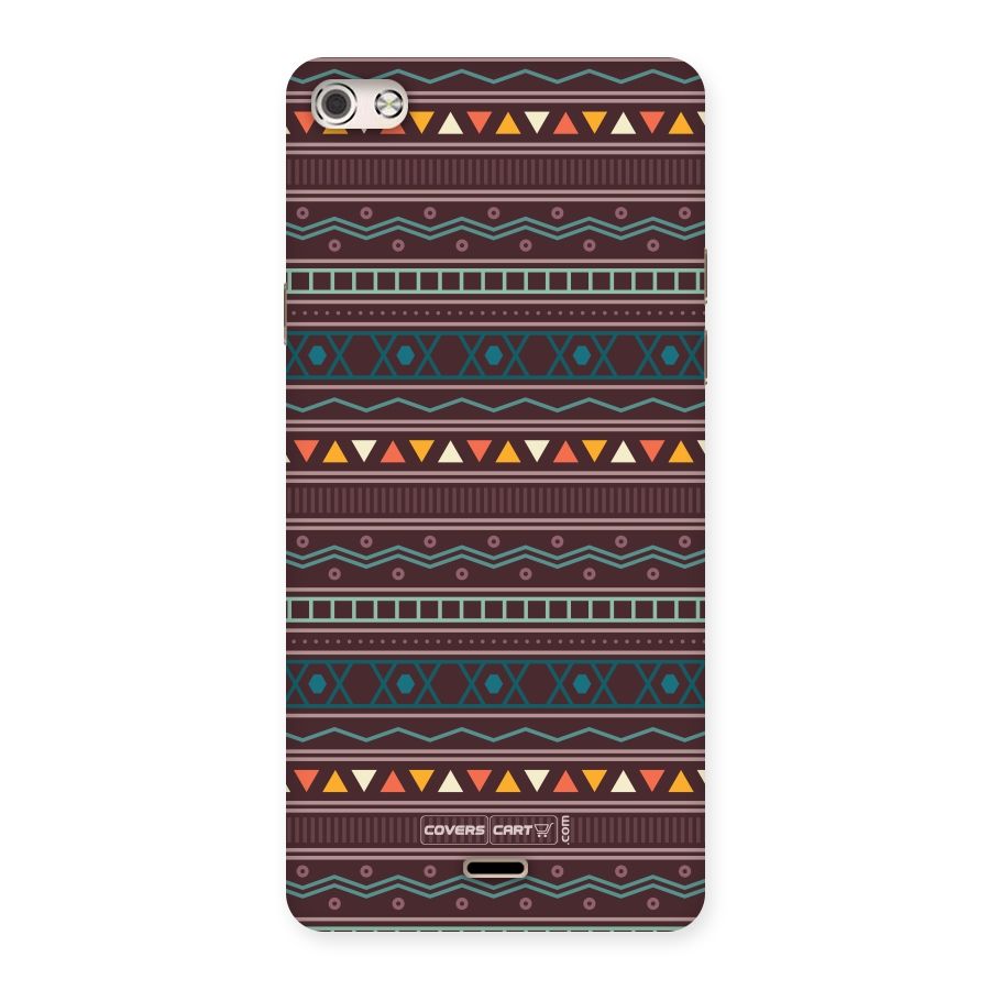 Classic Aztec Pattern Back Case for Micromax Canvas Silver 5