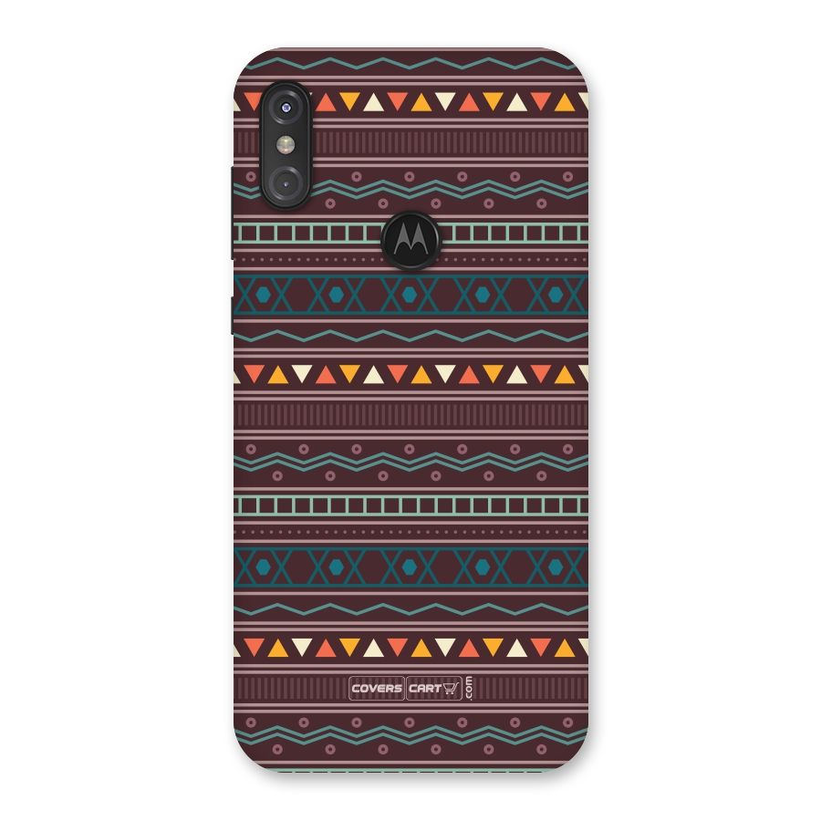 Classic Aztec Pattern Back Case for Motorola One Power