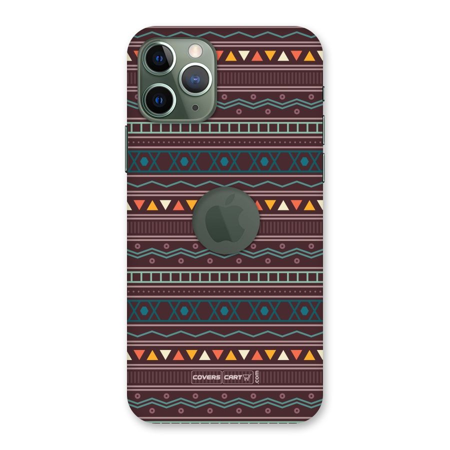 Classic Aztec Pattern Back Case for iPhone 11 Pro Logo  Cut