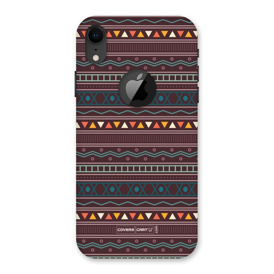 Classic Aztec Pattern Back Case for iPhone XR Logo Cut