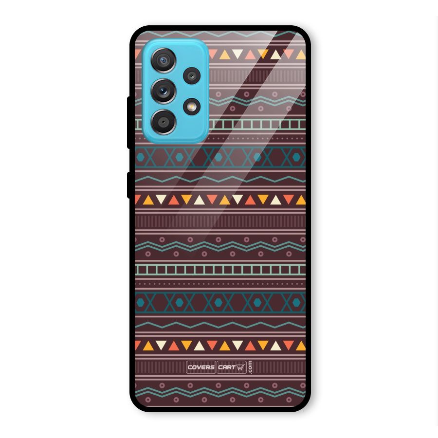 Classic Aztec Pattern Glass Back Case for Galaxy A52