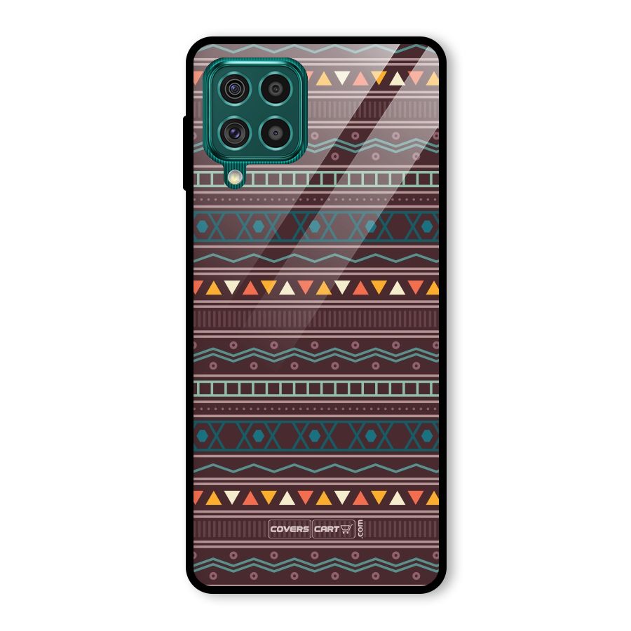 Classic Aztec Pattern Glass Back Case for Galaxy F62