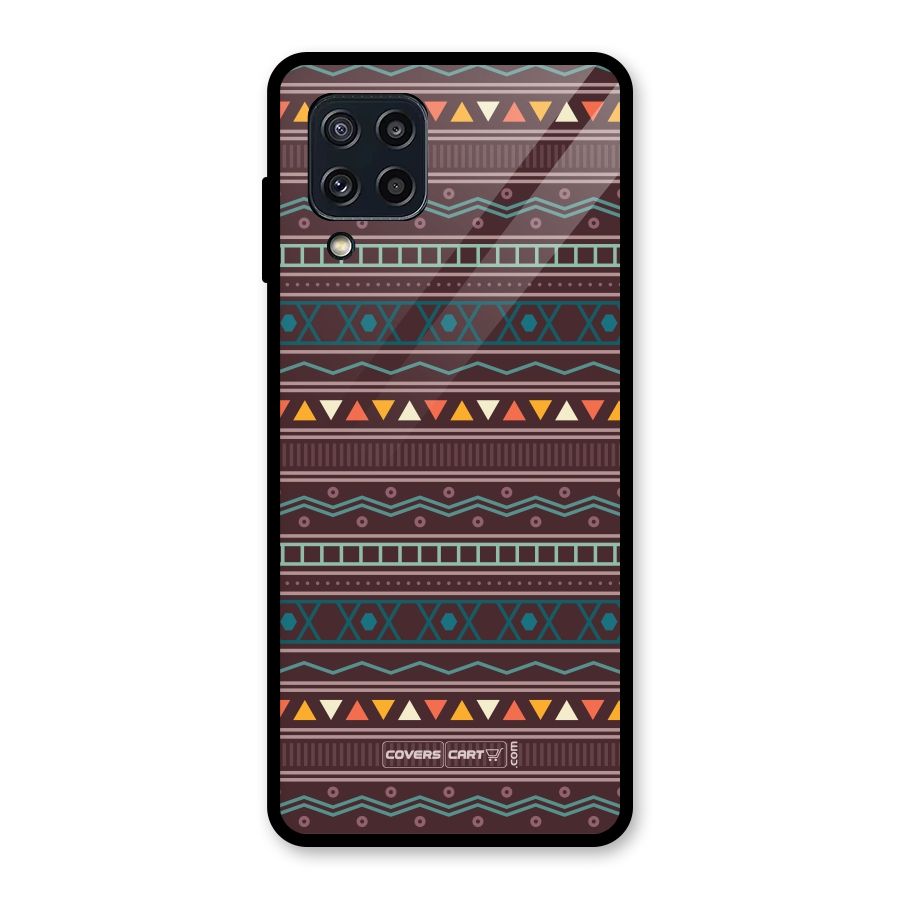 Classic Aztec Pattern Glass Back Case for Galaxy M32