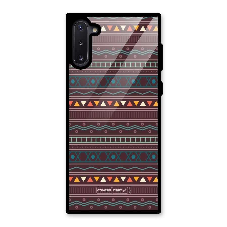Classic Aztec Pattern Glass Back Case for Galaxy Note 10