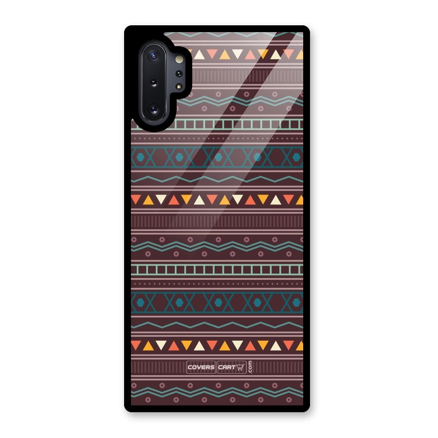 Classic Aztec Pattern Glass Back Case for Galaxy Note 10 Plus