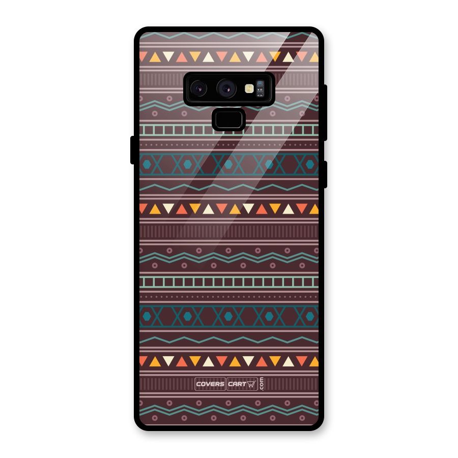 Classic Aztec Pattern Glass Back Case for Galaxy Note 9