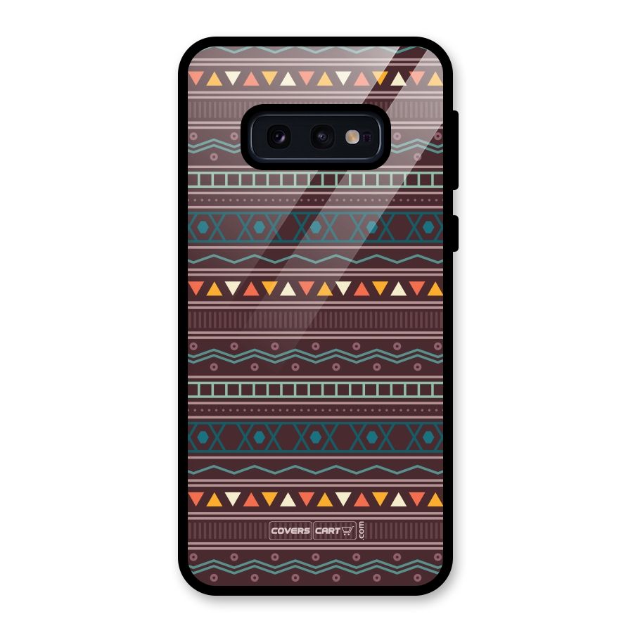 Classic Aztec Pattern Glass Back Case for Galaxy S10e