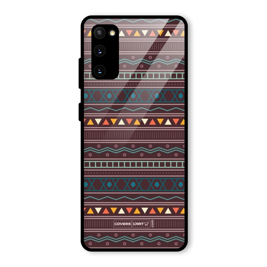 Classic Aztec Pattern Glass Back Case for Galaxy S20 FE 5G