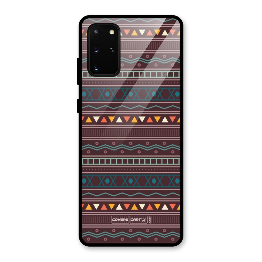 Classic Aztec Pattern Glass Back Case for Galaxy S20 Plus