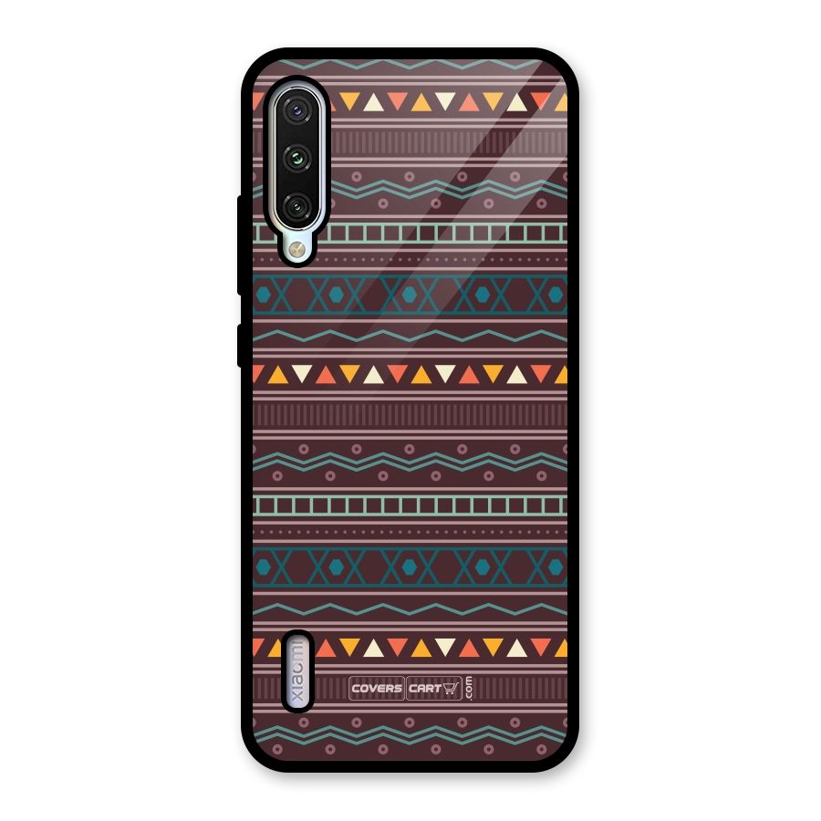 Classic Aztec Pattern Glass Back Case for Mi A3