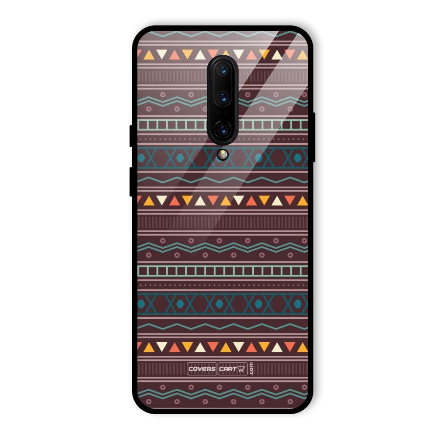 Classic Aztec Pattern Glass Back Case for OnePlus 7 Pro