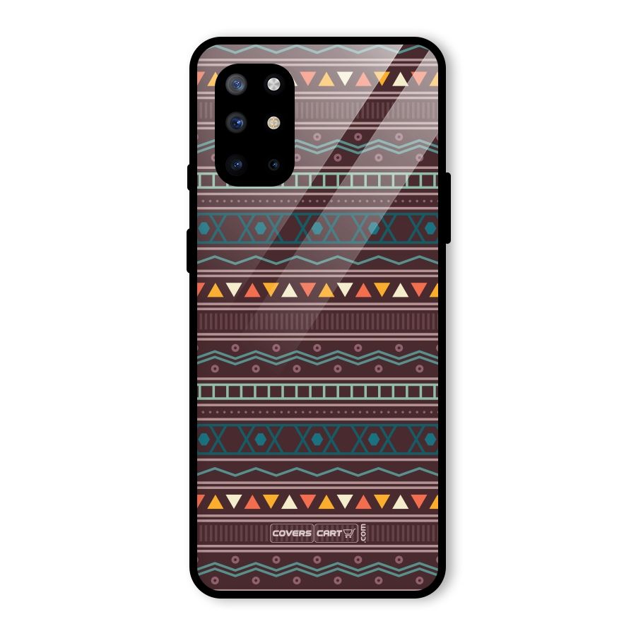 Classic Aztec Pattern Glass Back Case for OnePlus 8T
