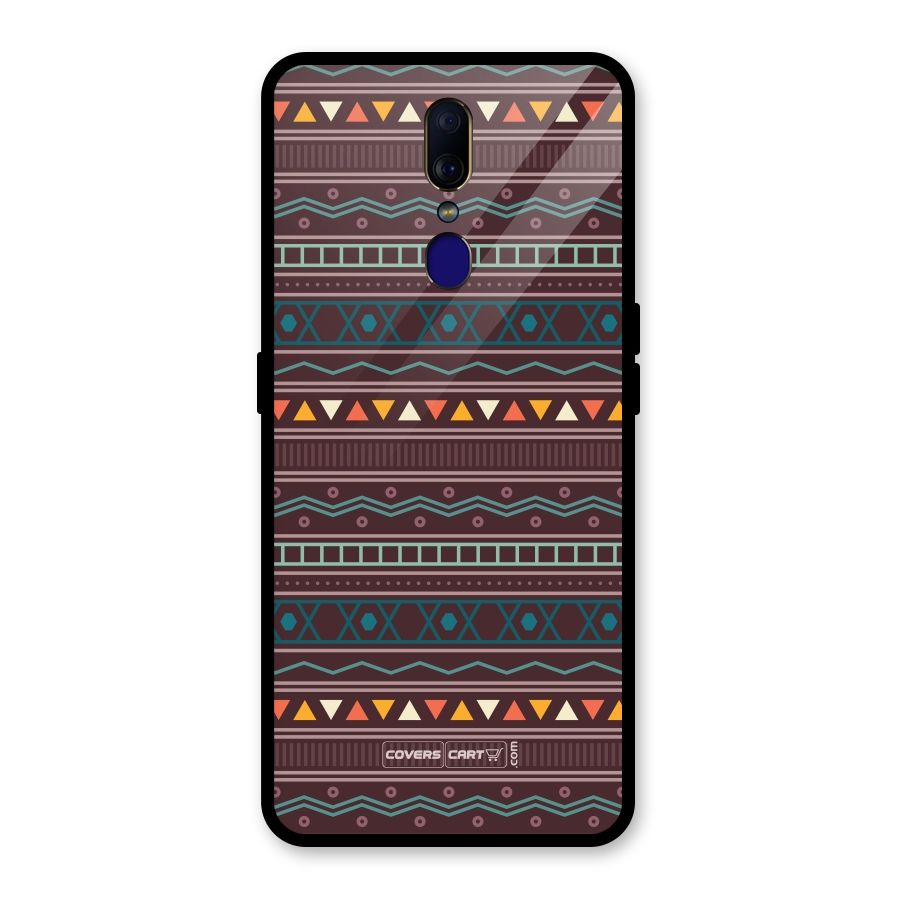 Classic Aztec Pattern Glass Back Case for Oppo F11