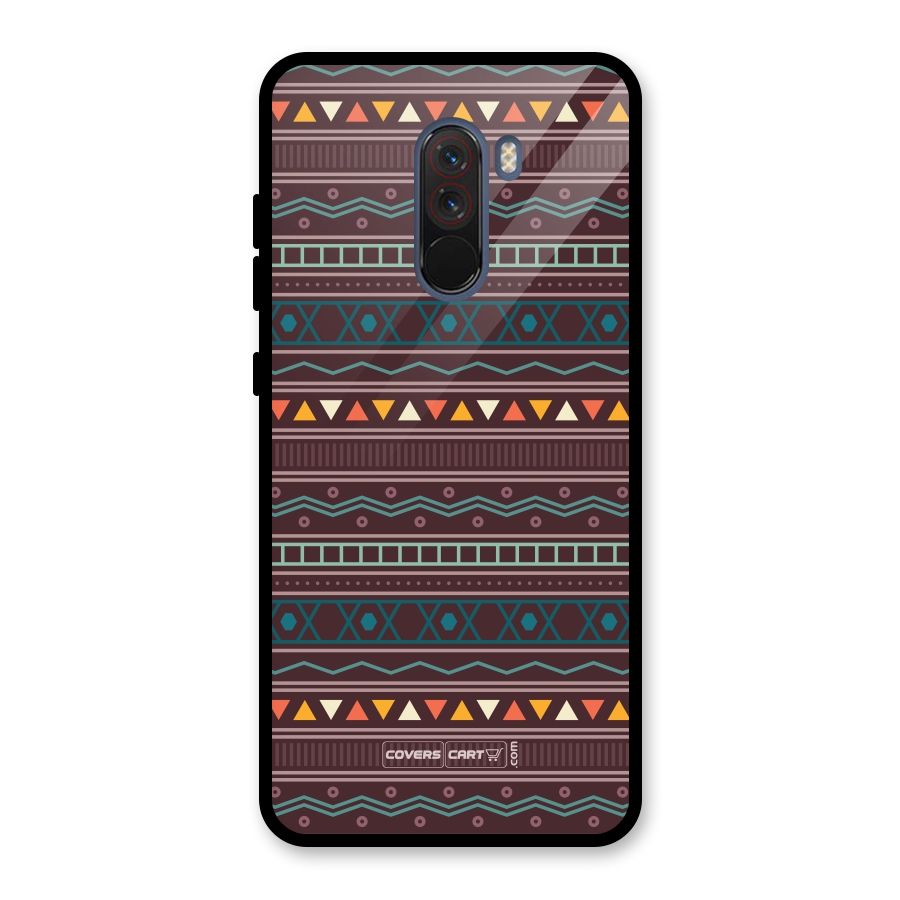Classic Aztec Pattern Glass Back Case for Poco F1