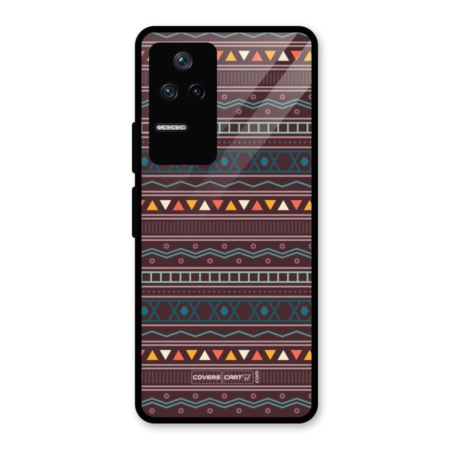 Classic Aztec Pattern Glass Back Case for Poco F4 5G