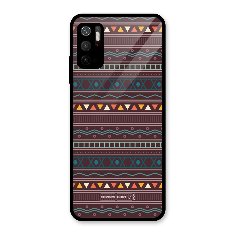 Classic Aztec Pattern Glass Back Case for Poco M3 Pro 5G
