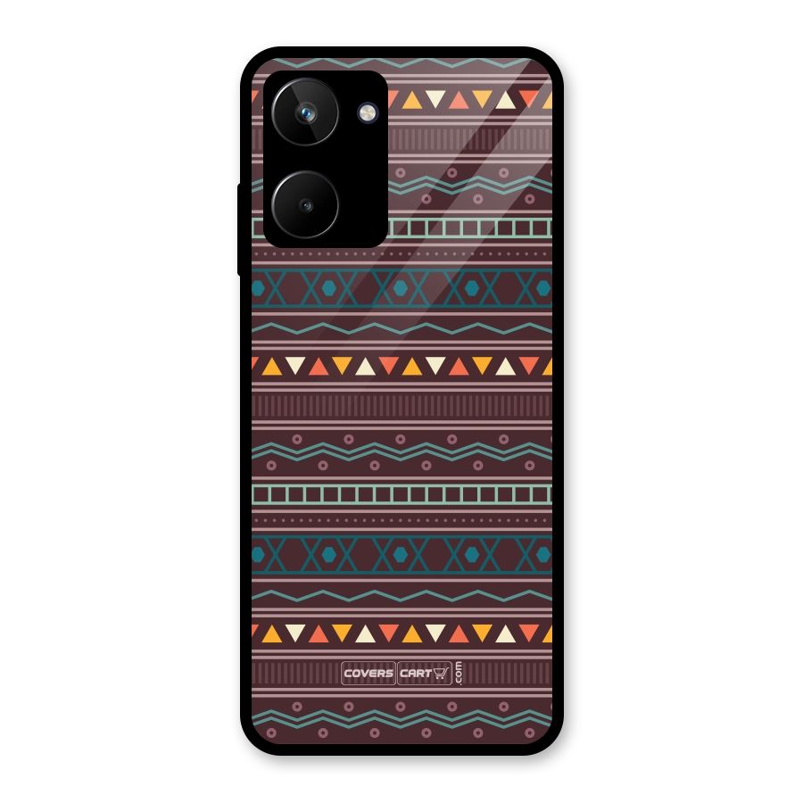 Classic Aztec Pattern Glass Back Case for Realme 10
