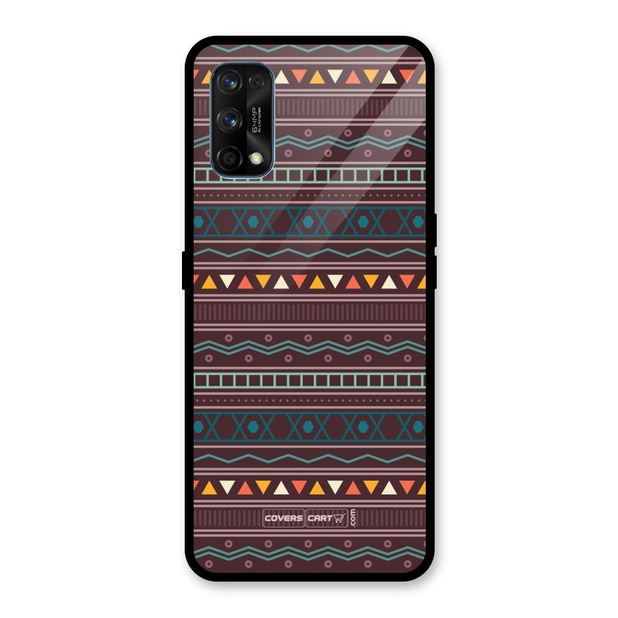 Classic Aztec Pattern Glass Back Case for Realme 7 Pro
