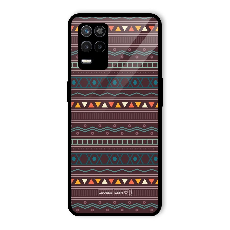 Classic Aztec Pattern Glass Back Case for Realme 9 5G