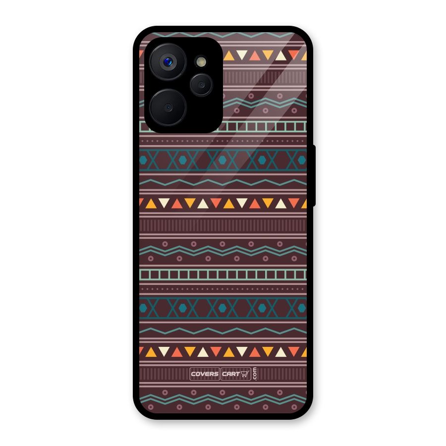 Classic Aztec Pattern Glass Back Case for Realme 9i 5G